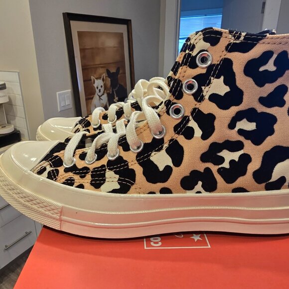 Converse Chuck 70 Hi Leopard Print Women's Sneakers Shoes A14945C Size 9 NEW - Picture 5 of 13